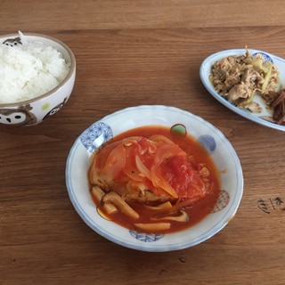 サッカー飯！メカジキのトマト煮